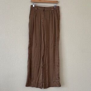 Mossimo Dutti Wide Leg, Mid Rise Crinkle Trousers